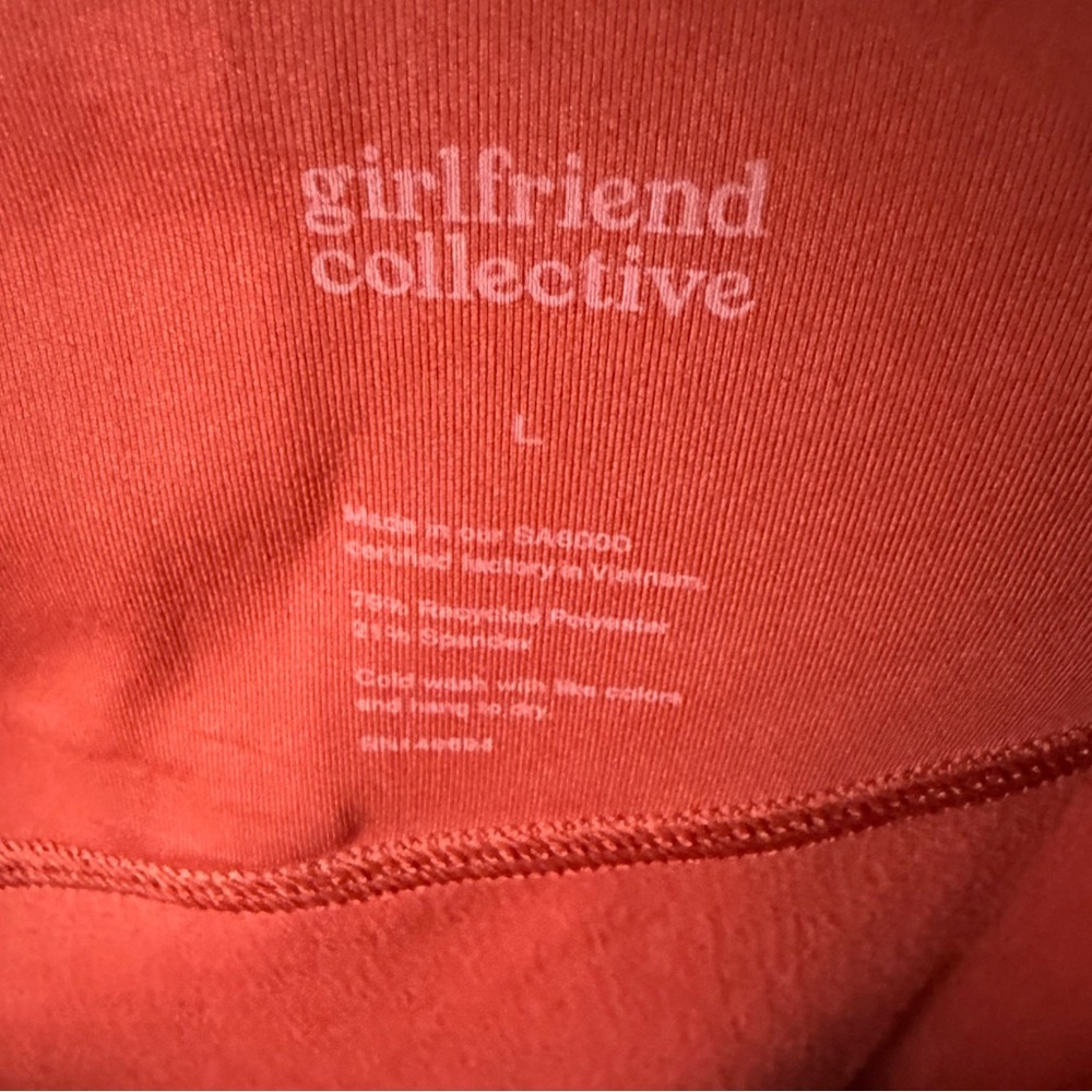 Girlfriend Collective Orange Rust High Waist Leggings w/ Interior Pocket, L - Picture 6 of 7